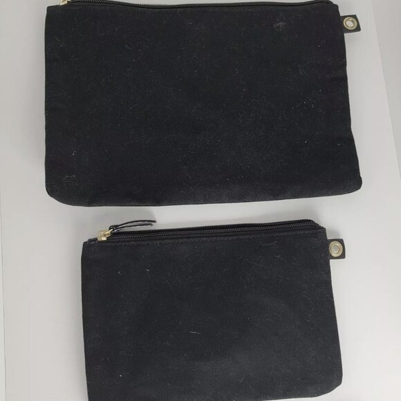 Victoria's Secret VS Rainbow Sequin Stripe Makeup Bag zip Pouch 2 piece bundle - Picture 5 of 5